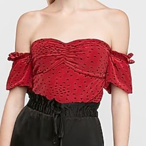 Express off the shoulder crop top